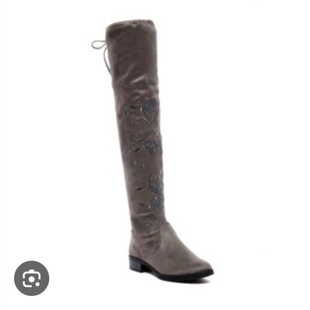 Prince Dark Grey Over-the-Knee Boots